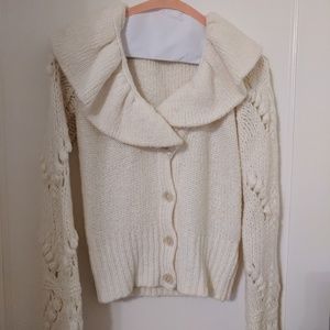 Rebecca Taylor cable sweater cardigan